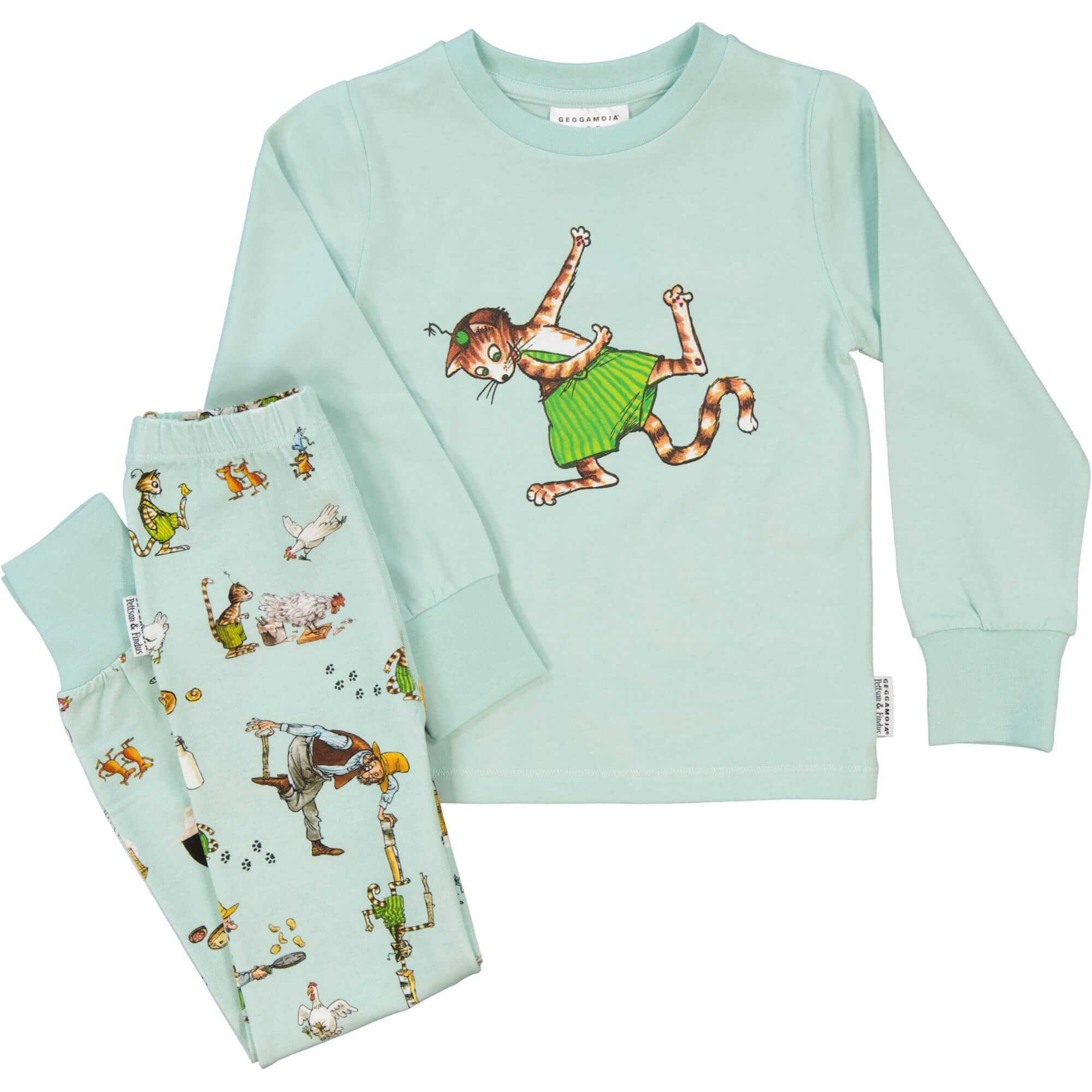 pijama_pettson_findus_bumbac_organic_geggamoja_galbenus