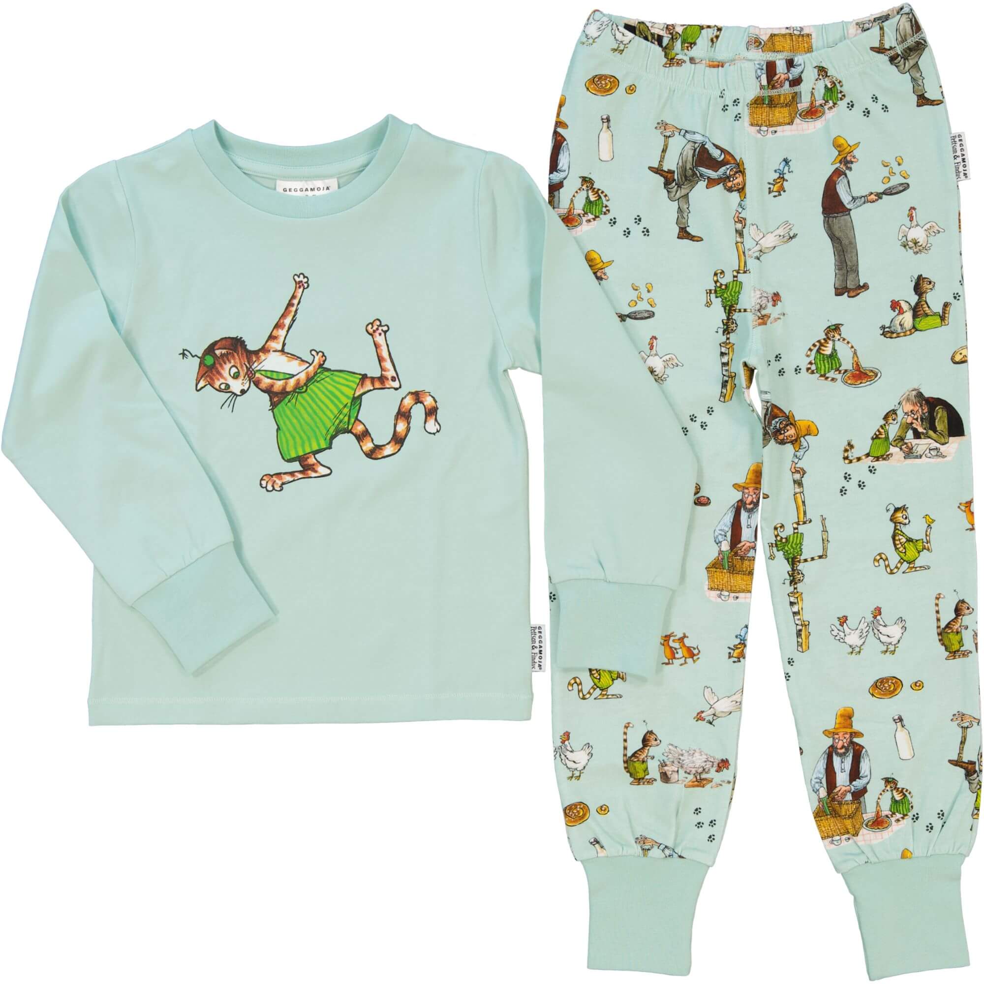 pijama_pettson_findus_bumbac_organic_geggamoja_galbenus