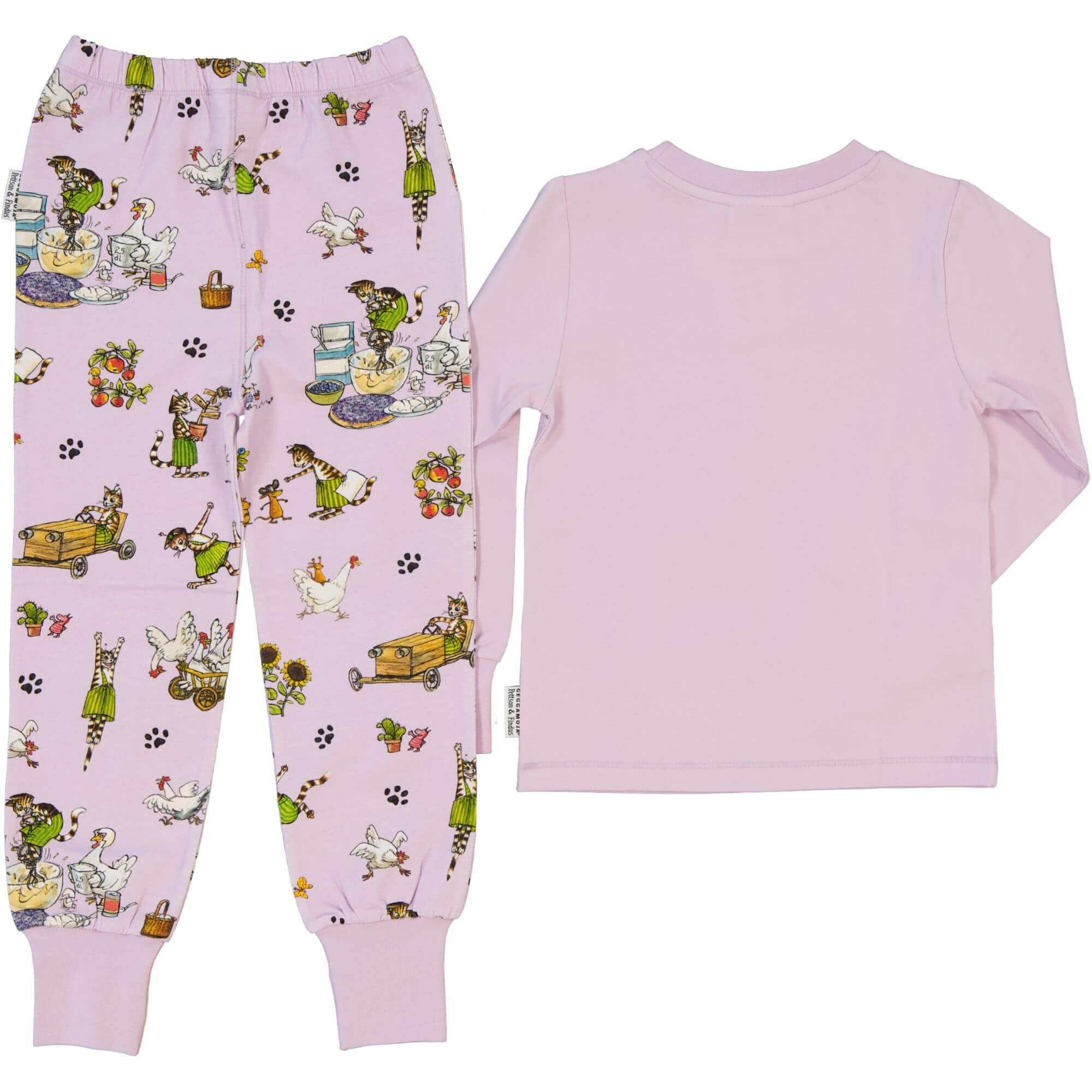 pijama_pettson_findus_bumbac_organic_geggamoja_galbenus